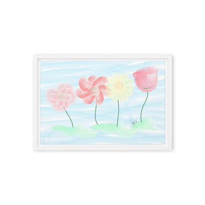Buy myself flowers framed canvas
