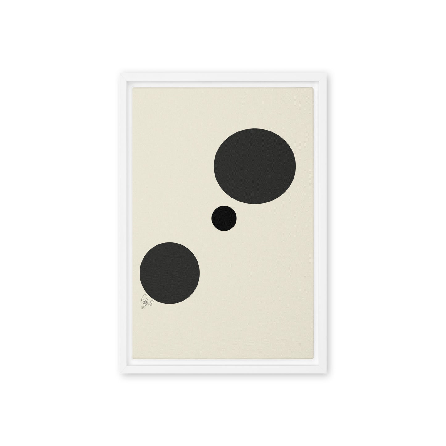 Type A dots framed canvas