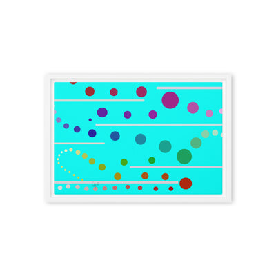 Follow along cyan blue framed canvas