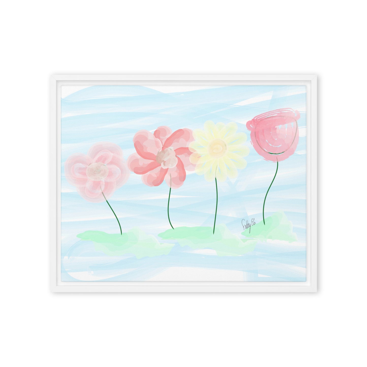 Buy myself flowers framed canvas