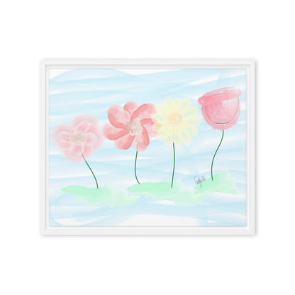 Buy myself flowers framed canvas