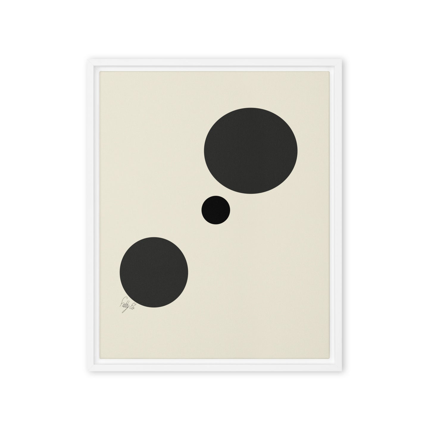 Type A dots framed canvas