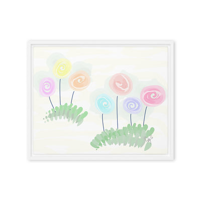 Women’s day flowers framed canvas