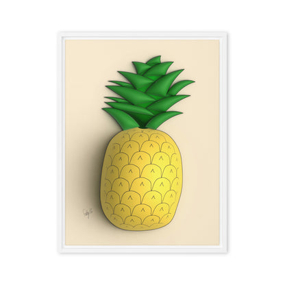 Pineapple 3D framed canvas