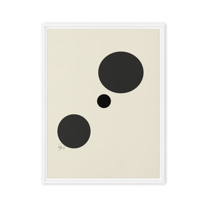 Type A dots framed canvas