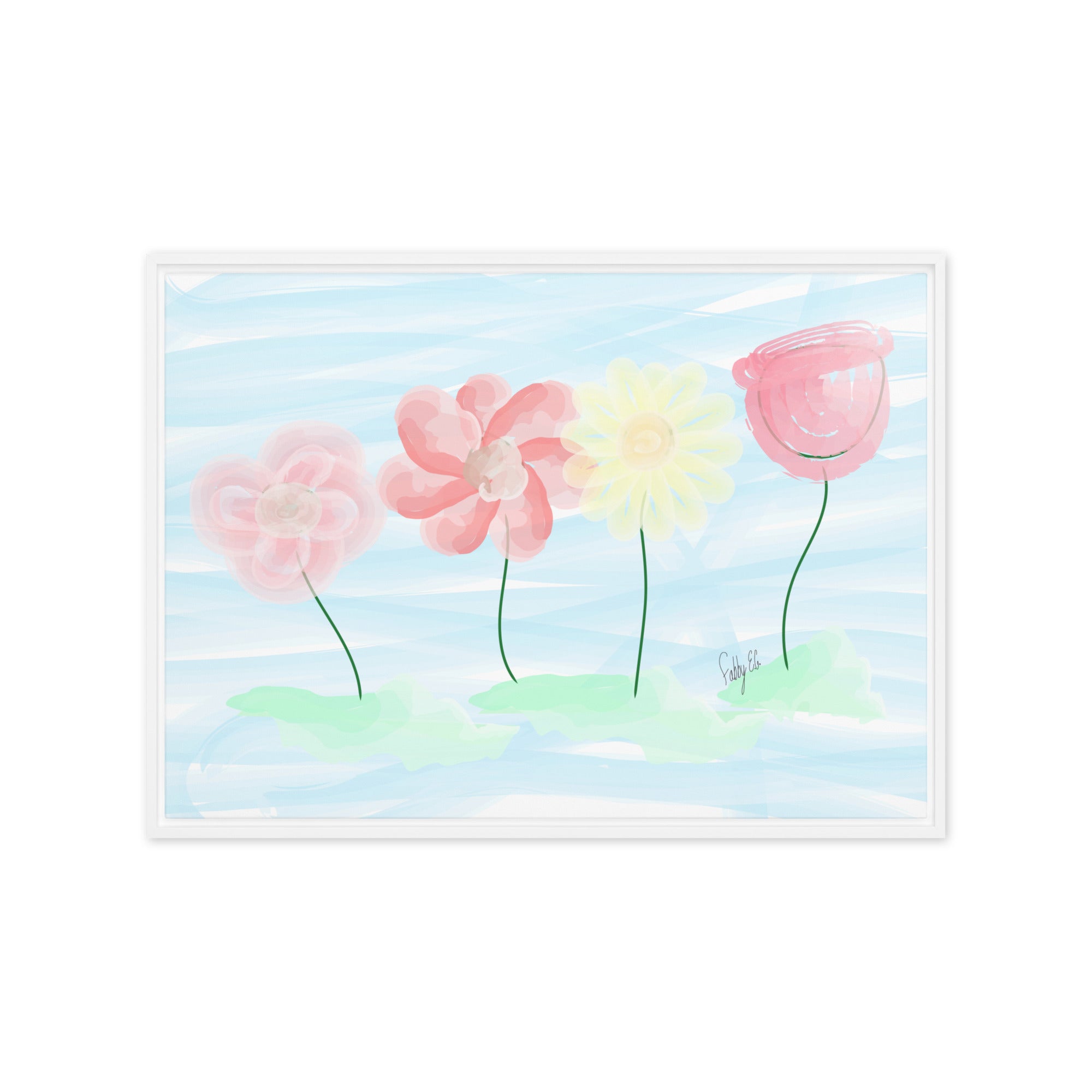 Buy myself flowers framed canvas