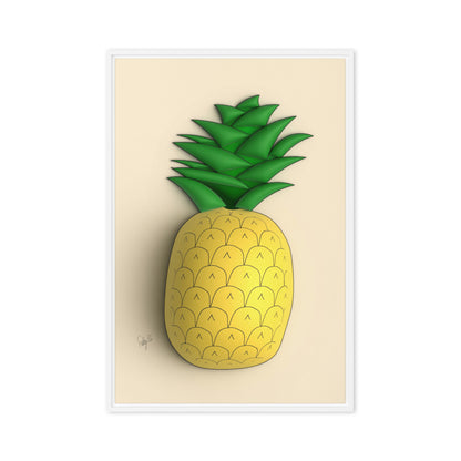 Pineapple 3D framed canvas