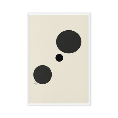 Type A dots framed canvas