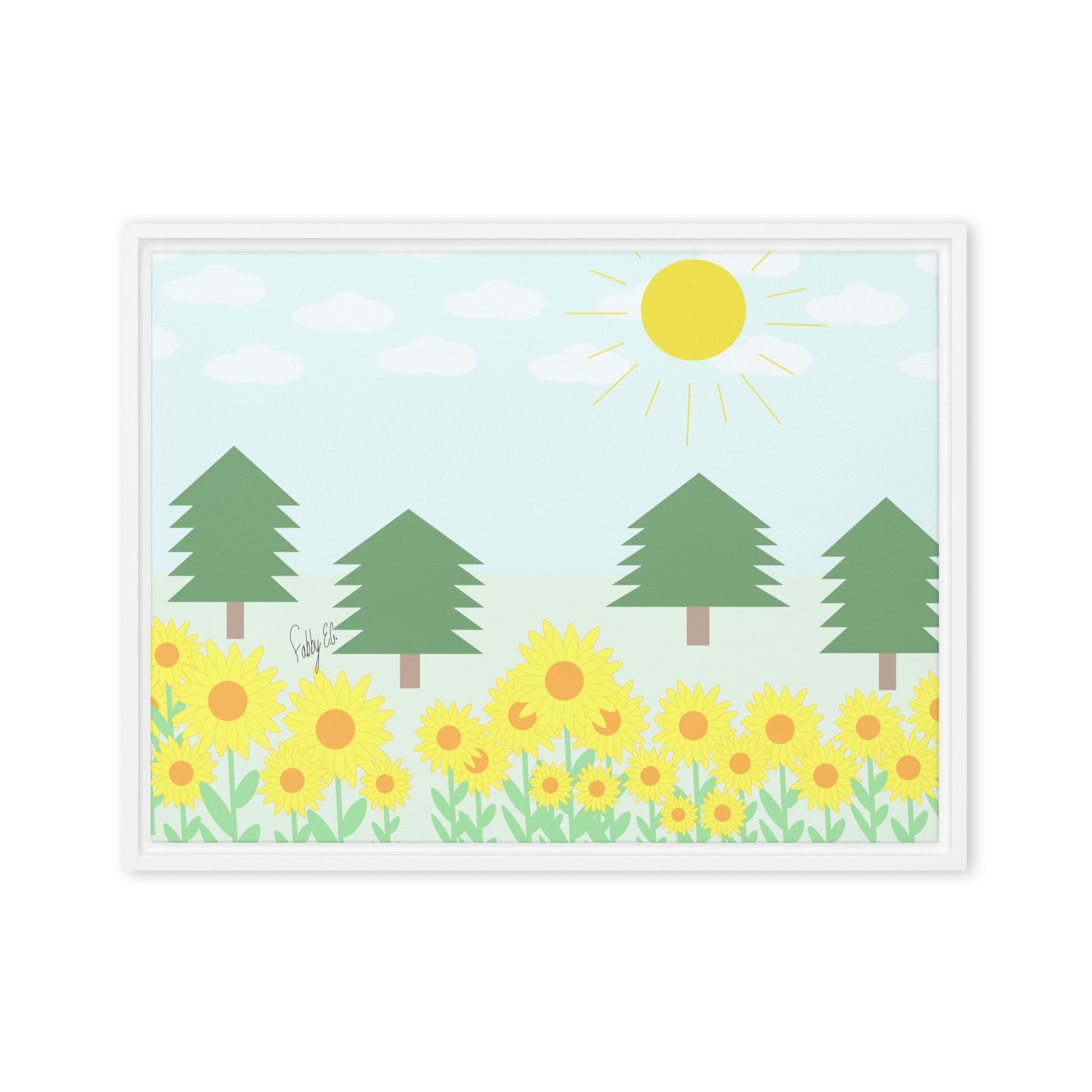 Peace day (horizontal) framed canvas