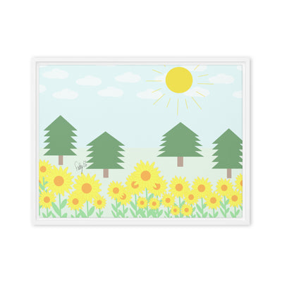 Peace day (horizontal) framed canvas
