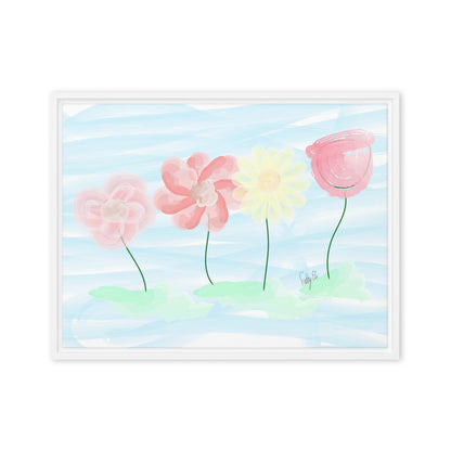 Buy myself flowers framed canvas