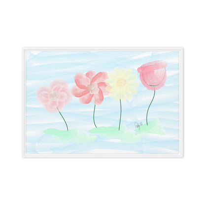 Buy myself flowers framed canvas