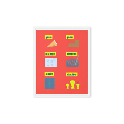 Translation day framed canvas
