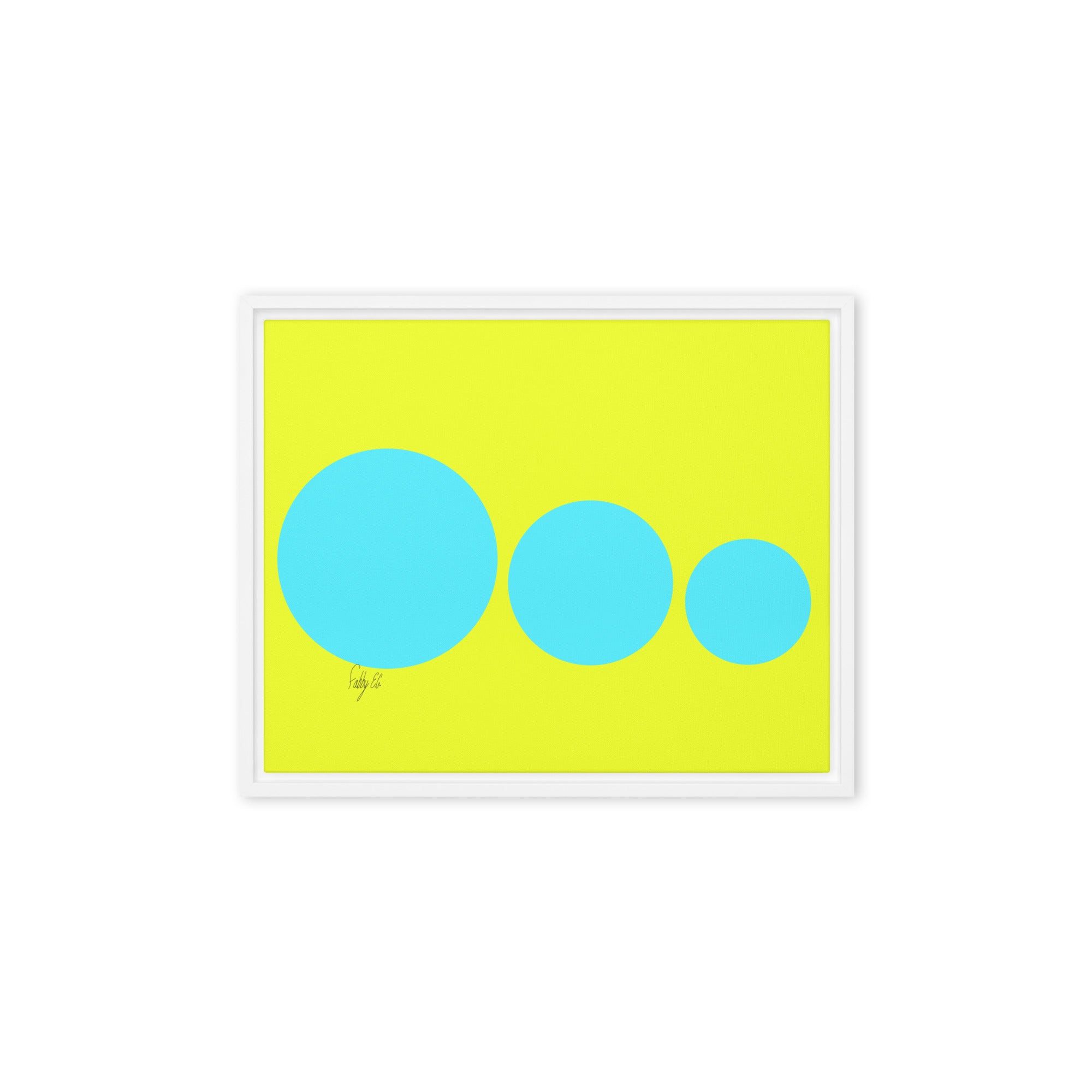 This escalated quickly yellow framed canvas