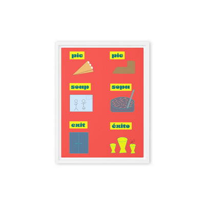 Translation day framed canvas