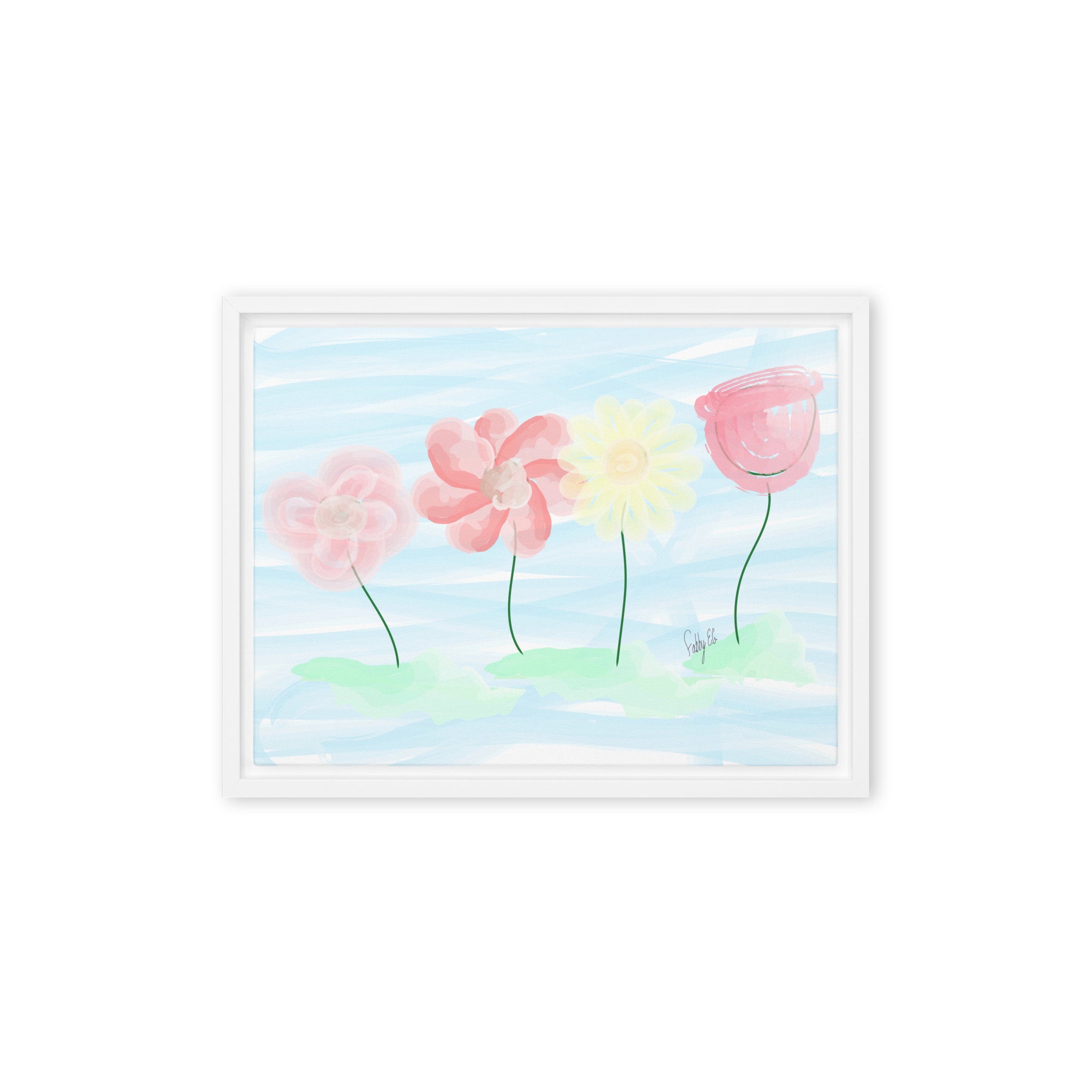 Buy myself flowers framed canvas