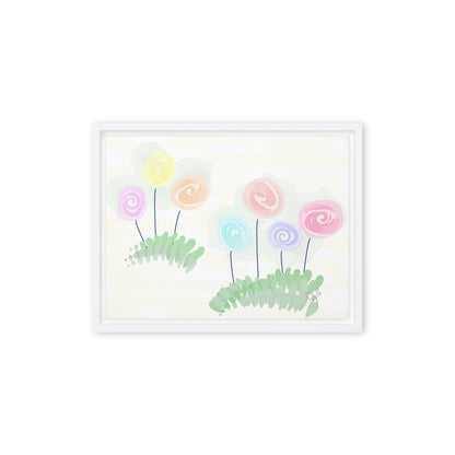 Women’s day flowers framed canvas