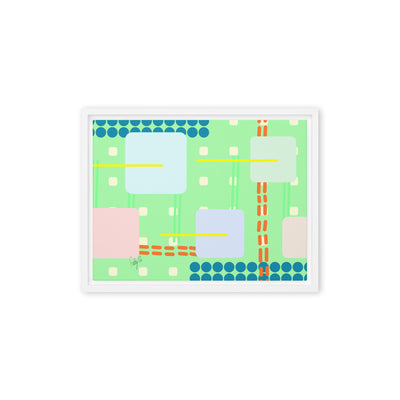 Off grid green framed canvas