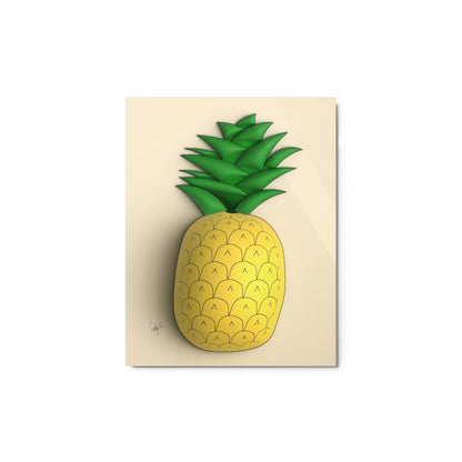 Pineapple 3D metal prints