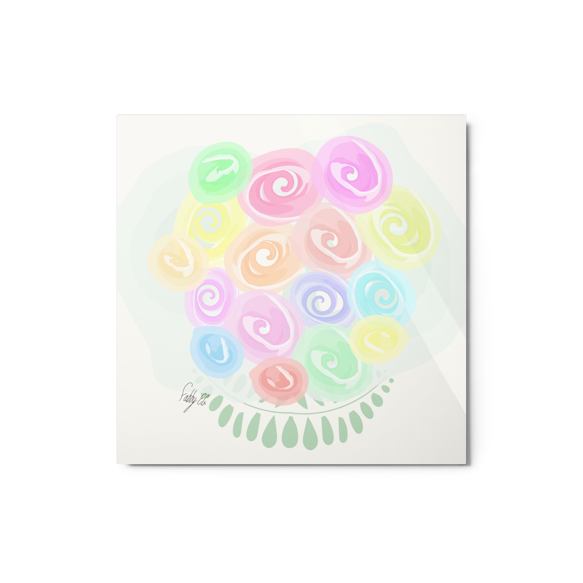 Bouquet of flowers metal prints