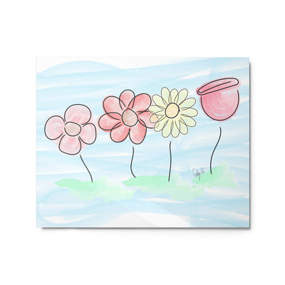 Buying myself four flowers metal prints