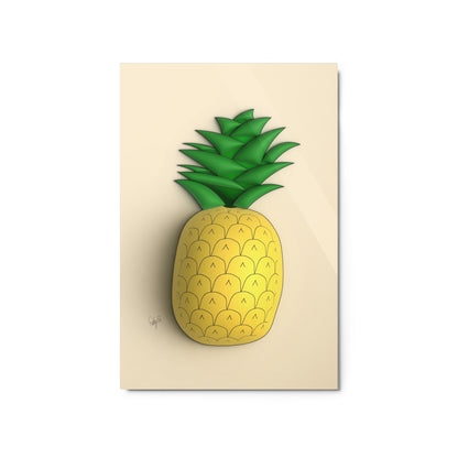 Pineapple 3D metal prints