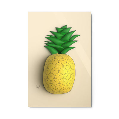 Pineapple 3D metal prints