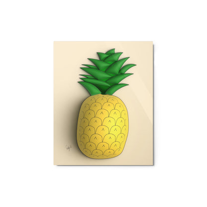 Pineapple 3D metal prints