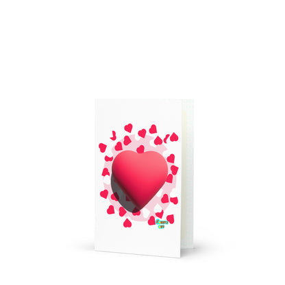 Valentines heart 3D, Greeting Card