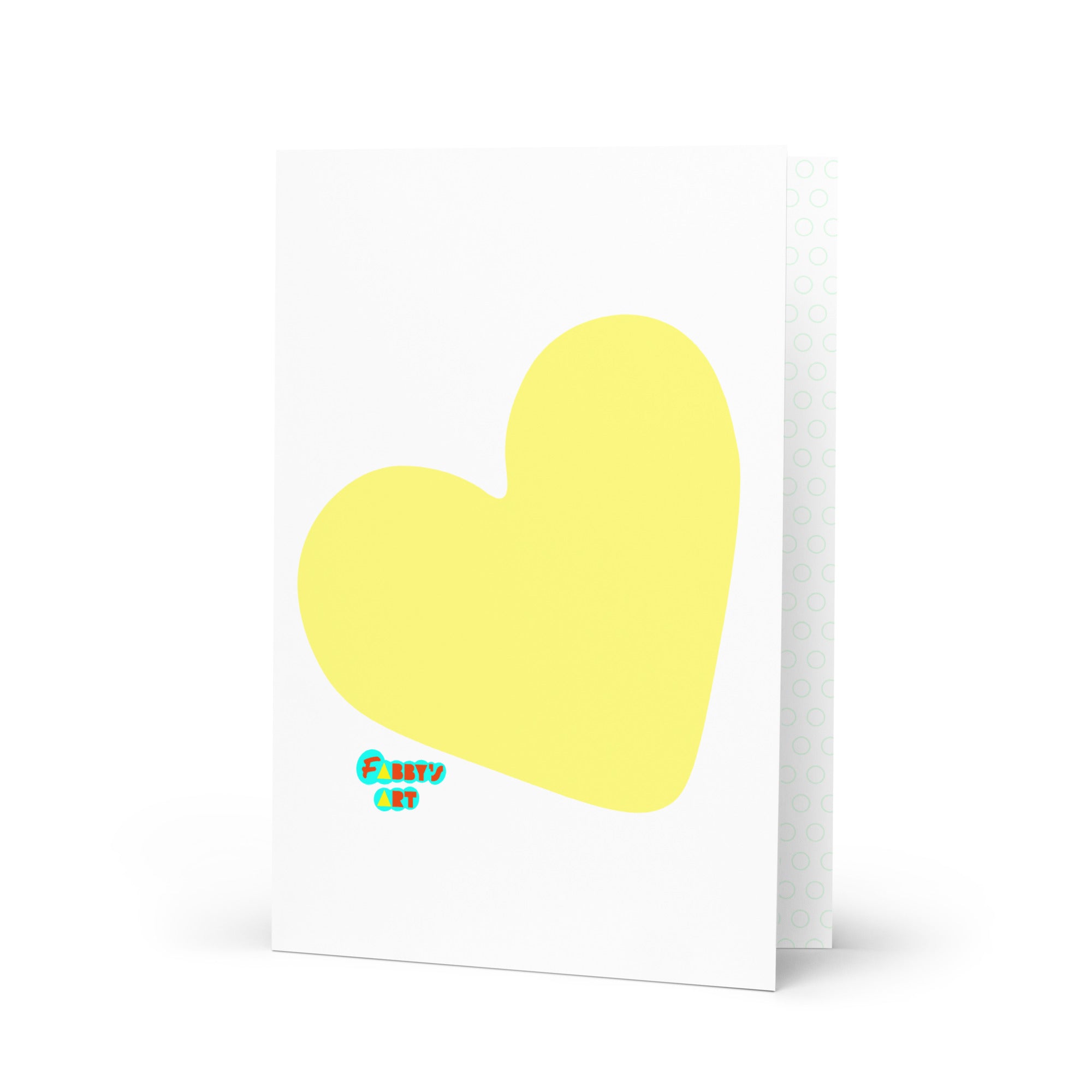 Yellow heart, Greeting Card