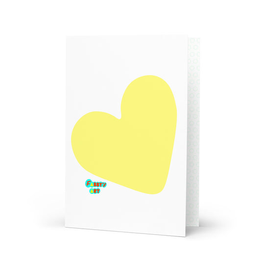 Yellow heart, Greeting Card