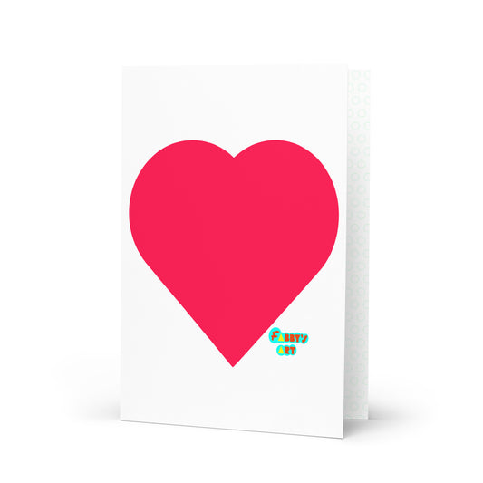 Red heart, Greeting Card