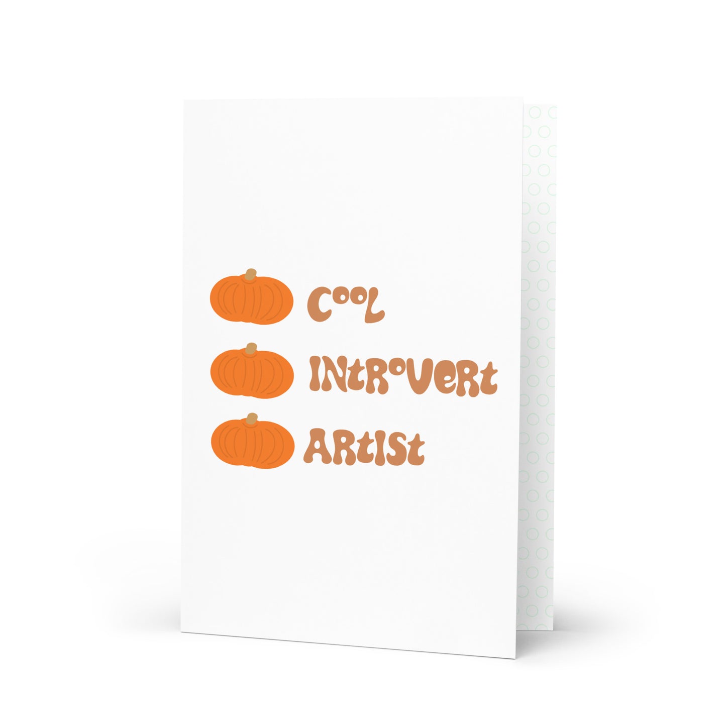 Cool introvert artist, Greeting Card