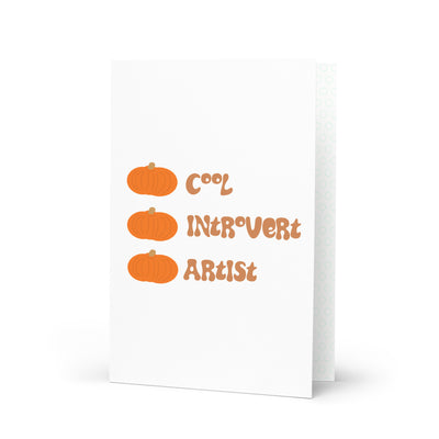 Cool introvert artist, Greeting Card