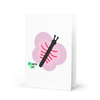 Pink butterfly, Greeting Card