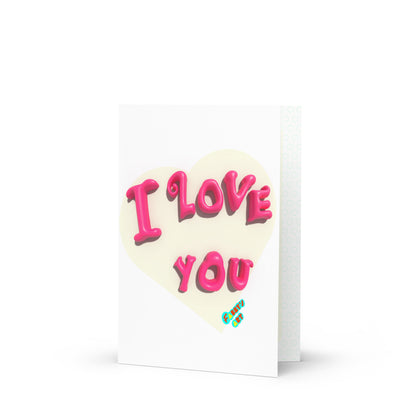 I love you heart, Greeting Card