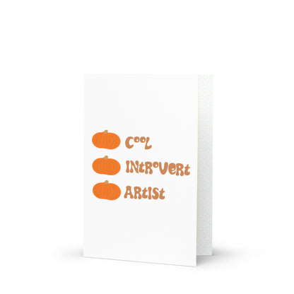 Cool introvert artist, Greeting Card