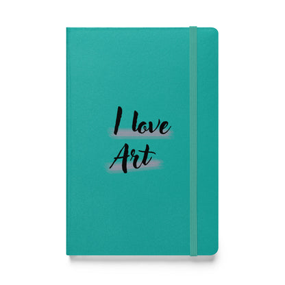 I love art Hardcover bound notebook