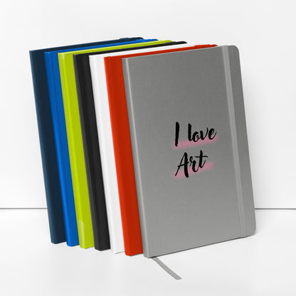 I love art Hardcover bound notebook