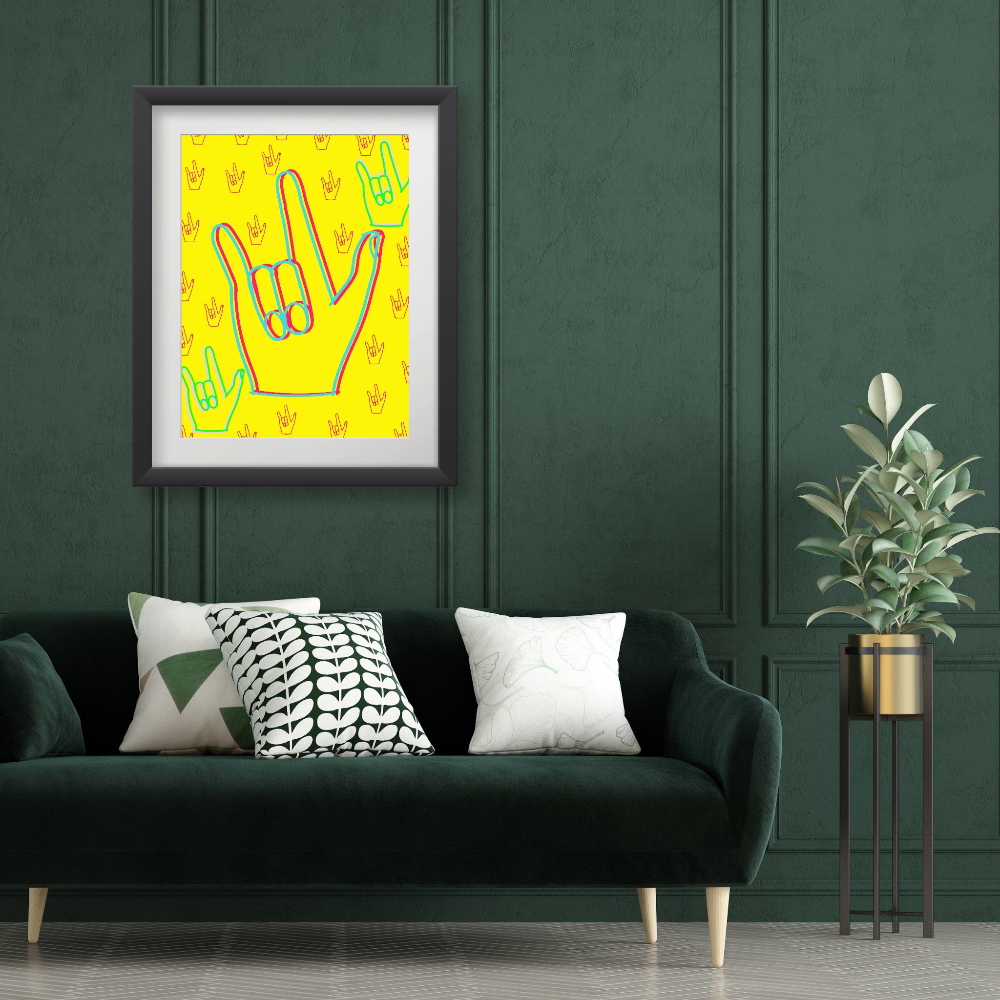 I love you sign language, (enhanced matte paper) Poster