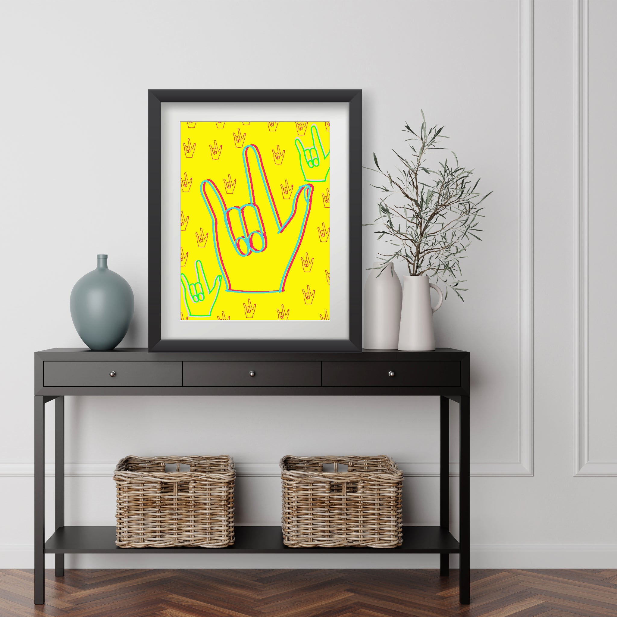 I love you sign language, (enhanced matte paper) Poster