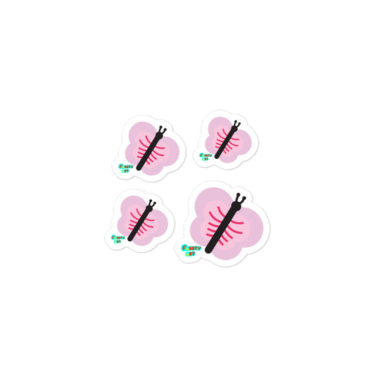 Pink butterfly, Kiss-Cut Sticker