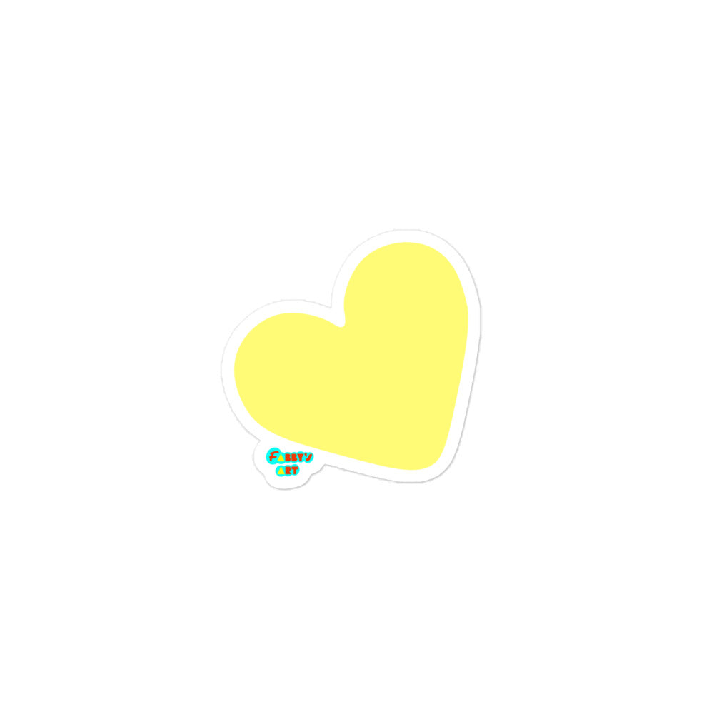 Yellow heart, Kiss-Cut Sticker