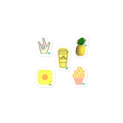 Kiss-Cut Stickers Group Designs 7: yellow color influence