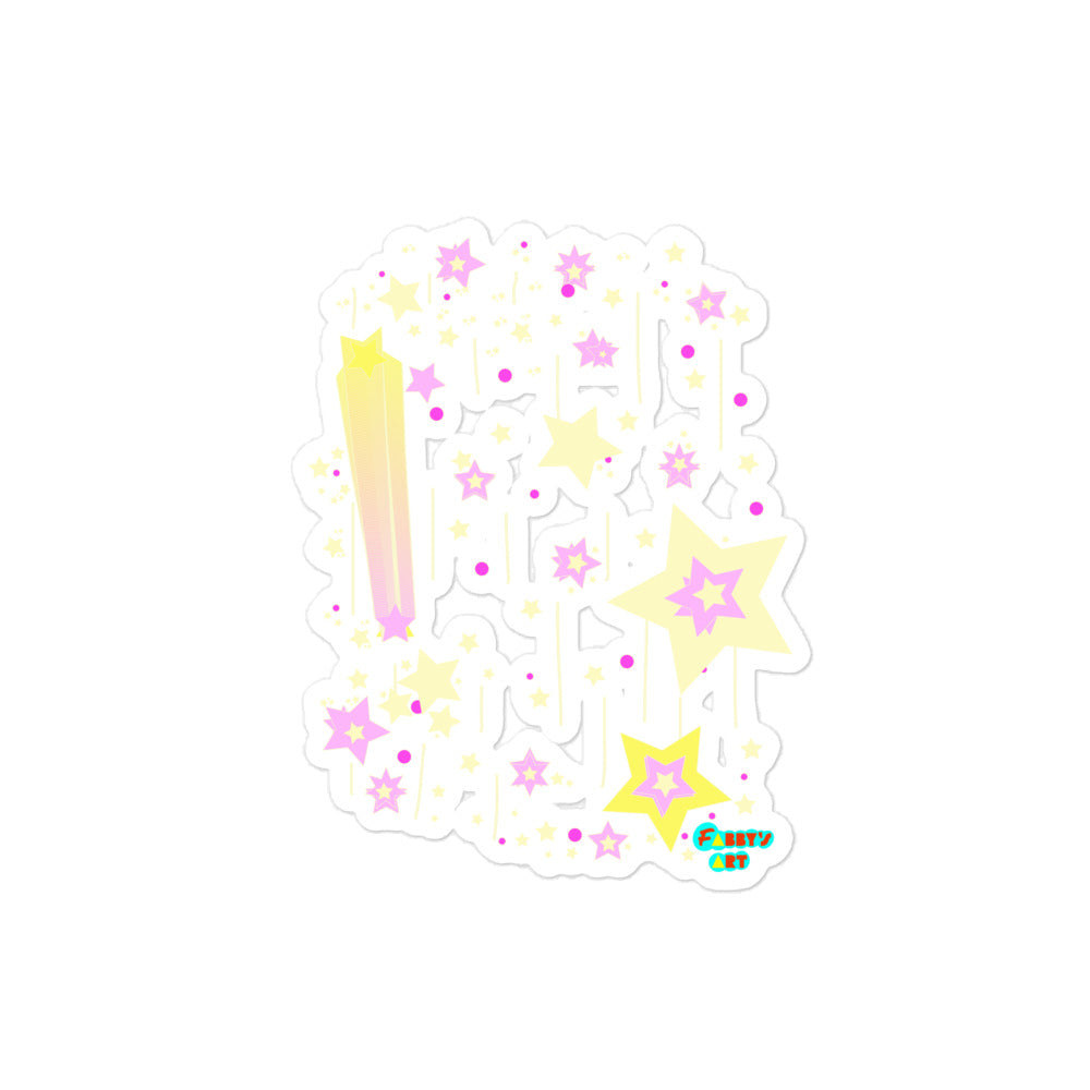 Yellow stars, Kiss-Cut Sticker