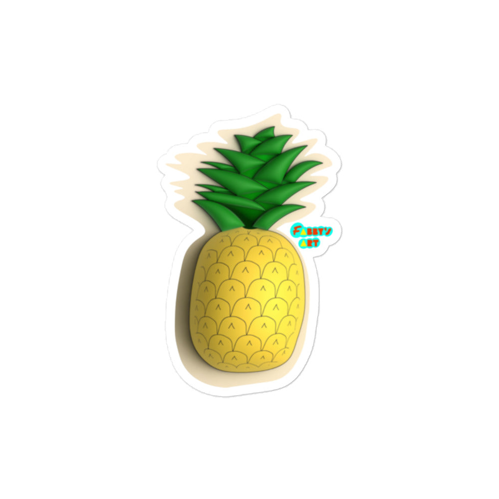 Pineapple 3D, Kiss-Cut Sticker