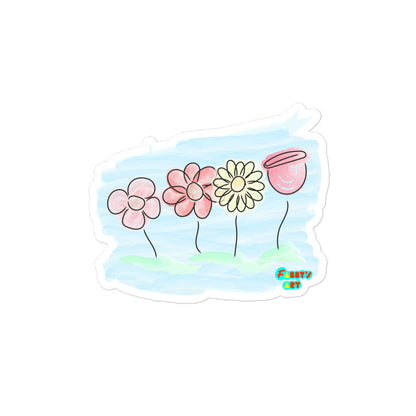 Buying myself four flowers, Kiss-Cut Sticker