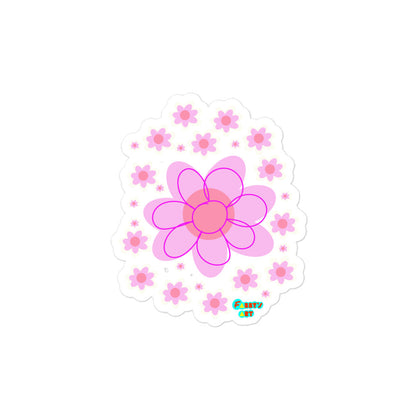 Pink Flower, Kiss-Cut Sticker