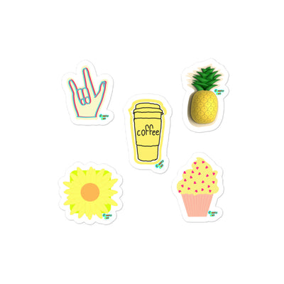 Kiss-Cut Stickers Group Designs 7: yellow color influence