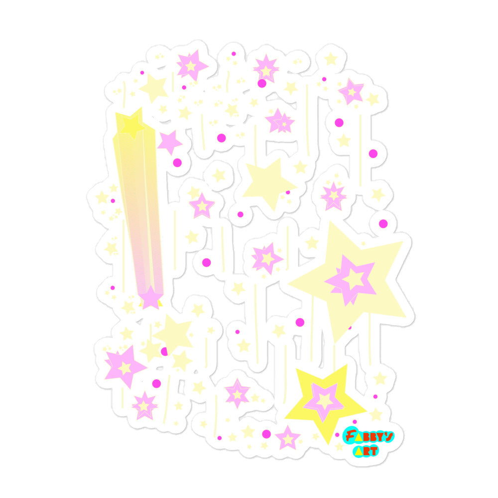 Yellow stars, Kiss-Cut Sticker